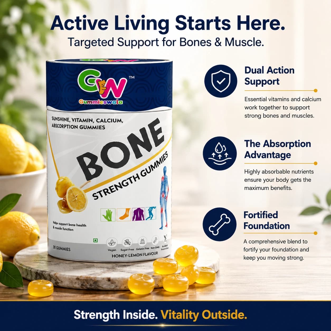 Bone Strength Gummies (Pack of 2) thumbnail 5