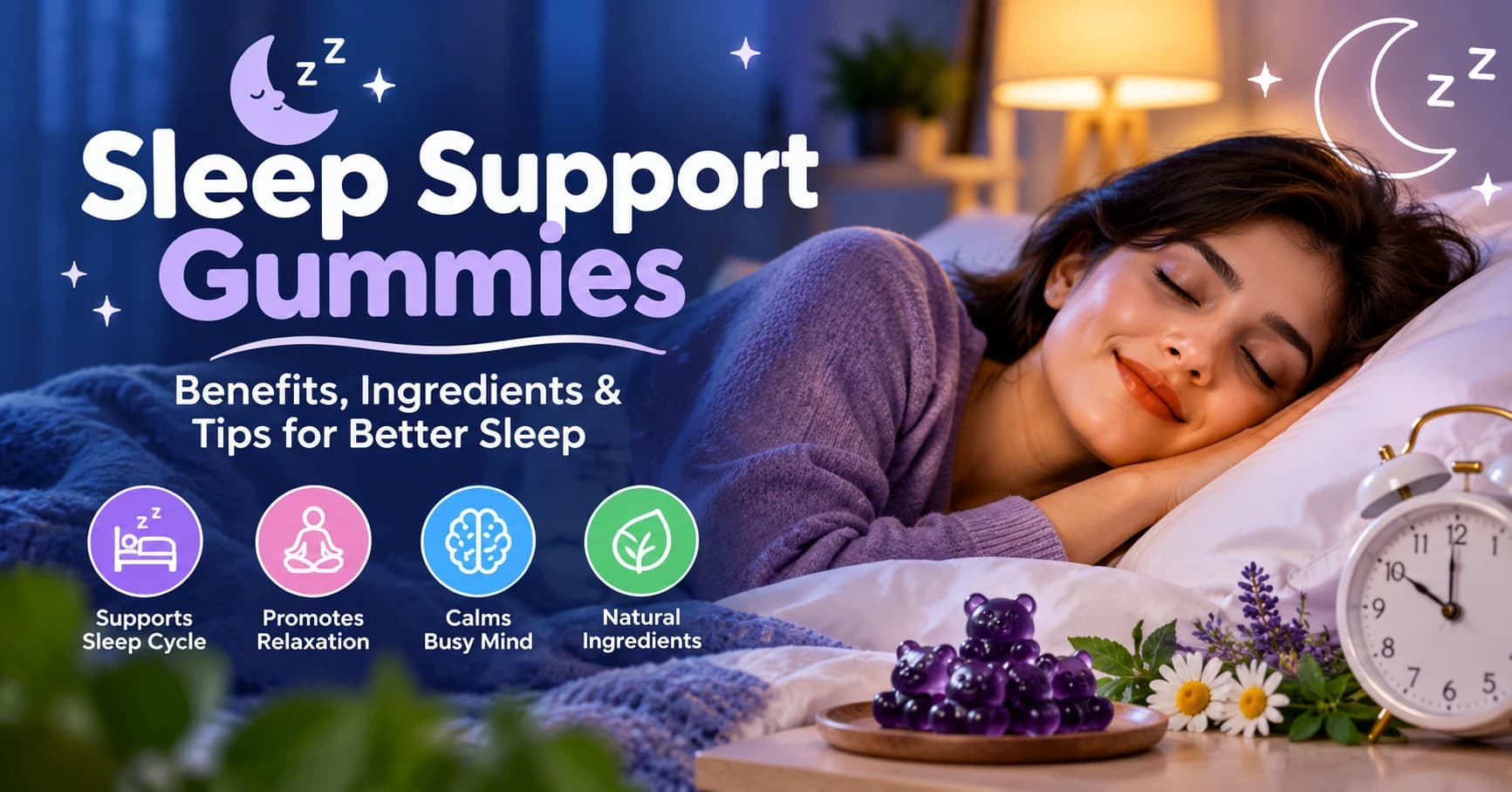 Sleep Support Gummies: Benefits, Ingredients & Better Sleep Tips