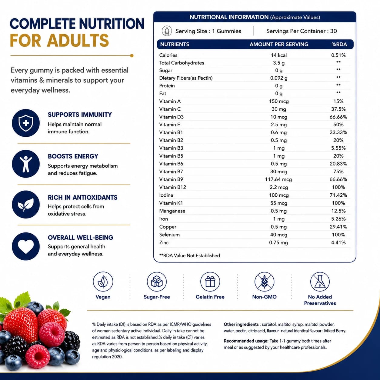 Adult’s Multivitamin Gummies (Pack of 2) thumbnail 6