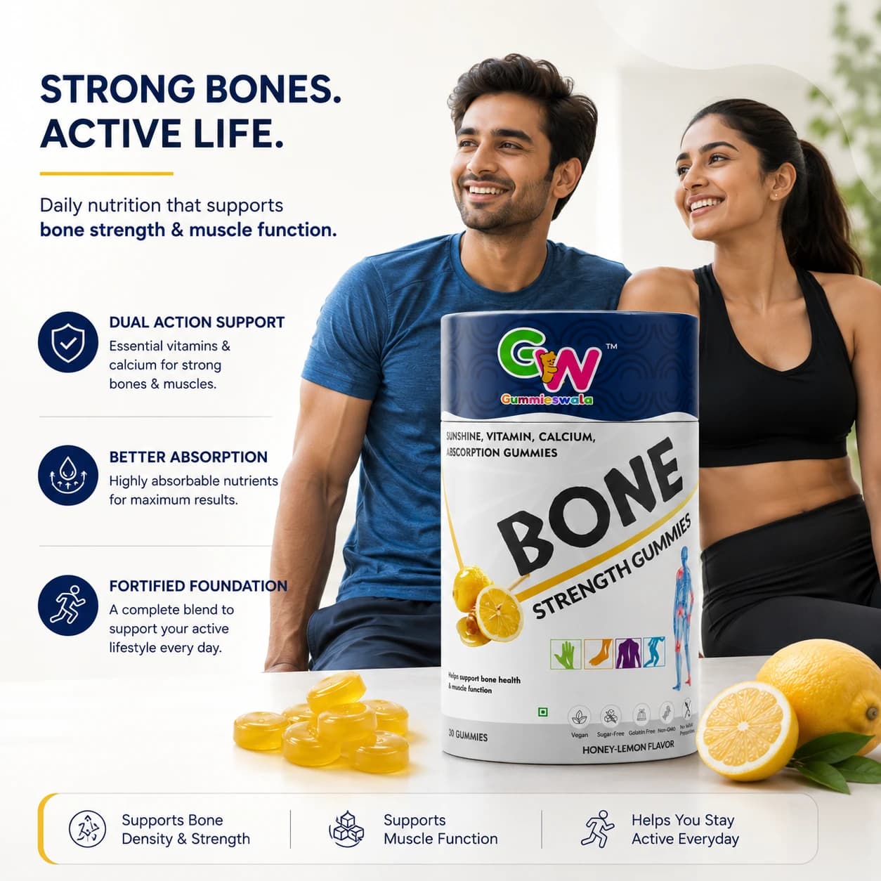 Bone Strength Gummies (Pack of 2) thumbnail 3