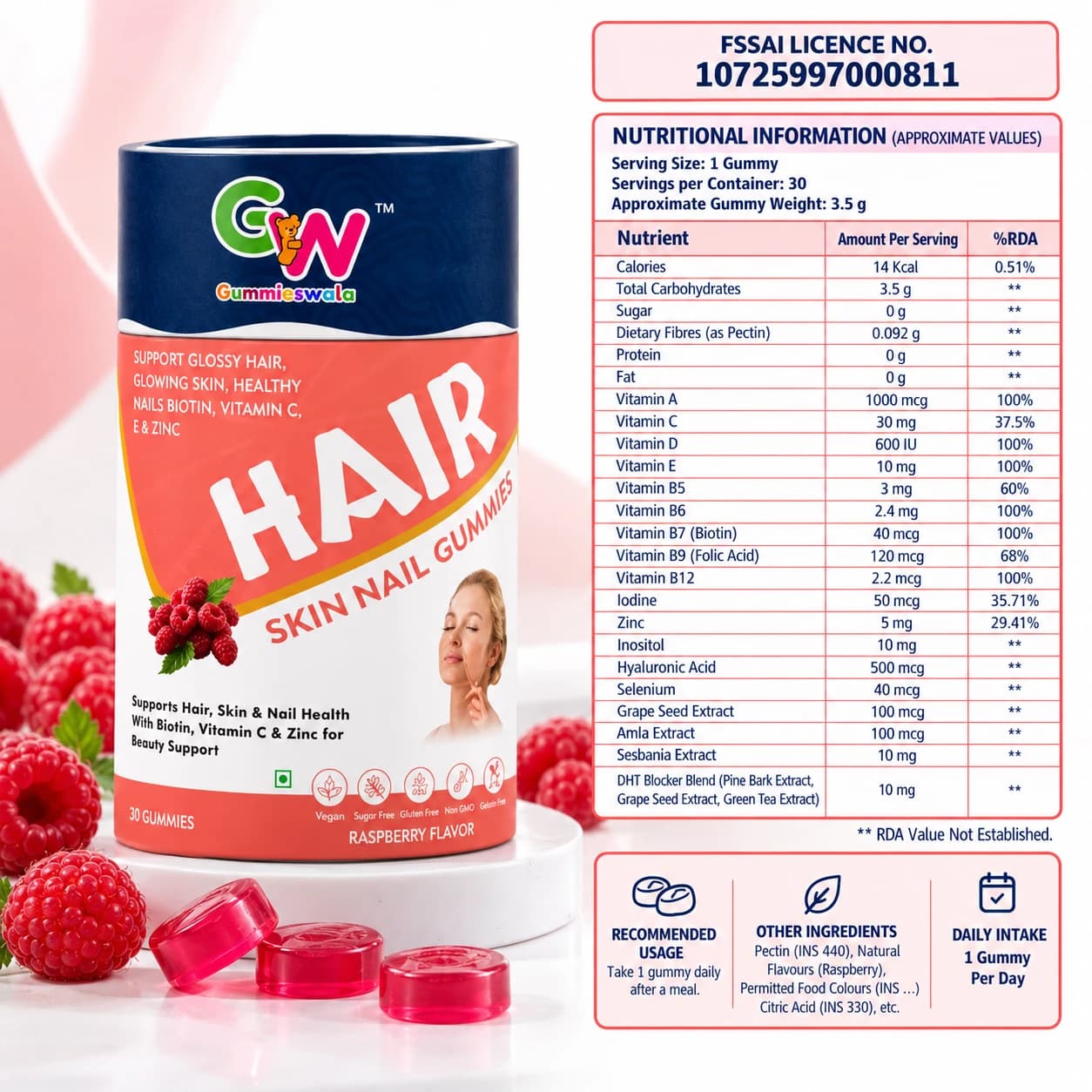 Hair Skin Nail Gummies image 6