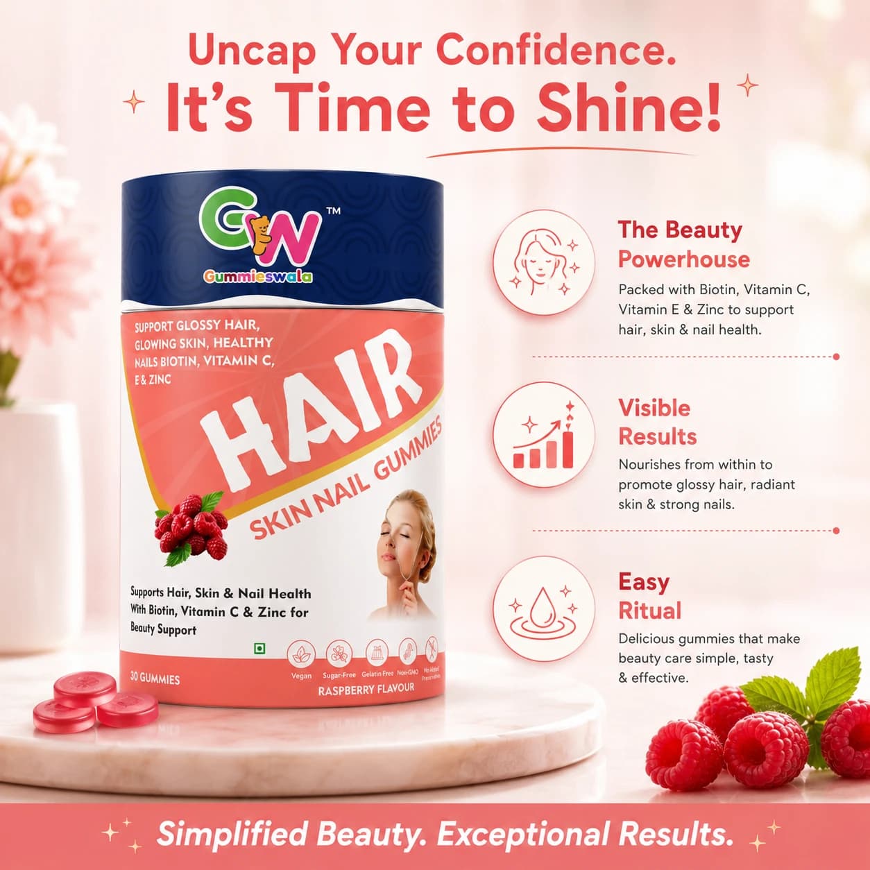 Hair Skin Nail Gummies (Pack of 2) image 5