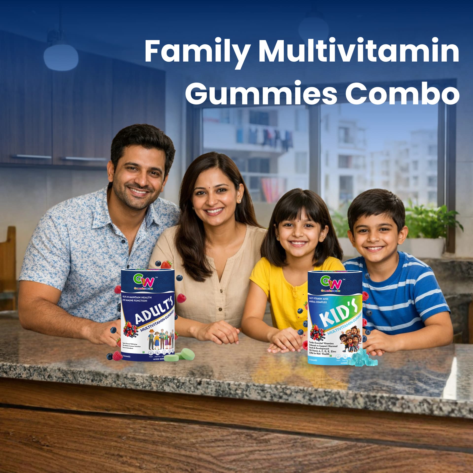Adults + Kids Multivitamin Gummies (Pack of 2) image 2